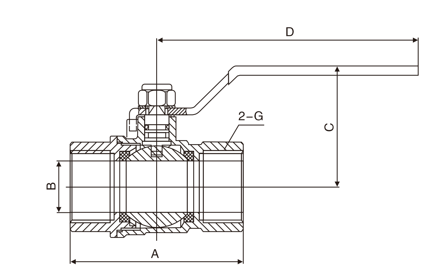 黃銅絲(sī)扣球閥(圖(tu)1) 黃銅絲扣(kòu)球閥(圖1)