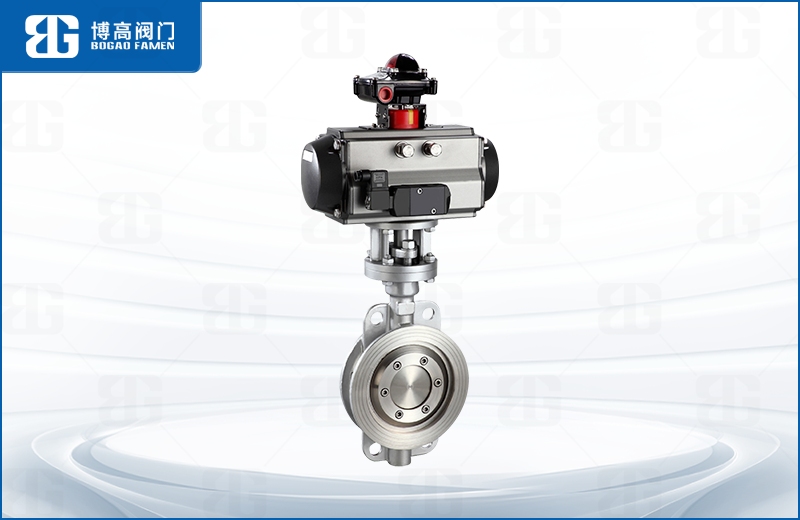 氣動(dong)硬密封對(dui)夾蝶閥